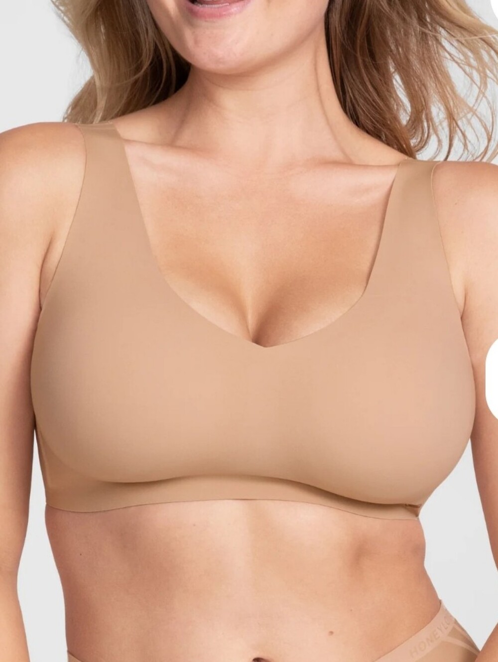 Honeylove Smooth Vneck Nude Wireless Pullover Bra XL